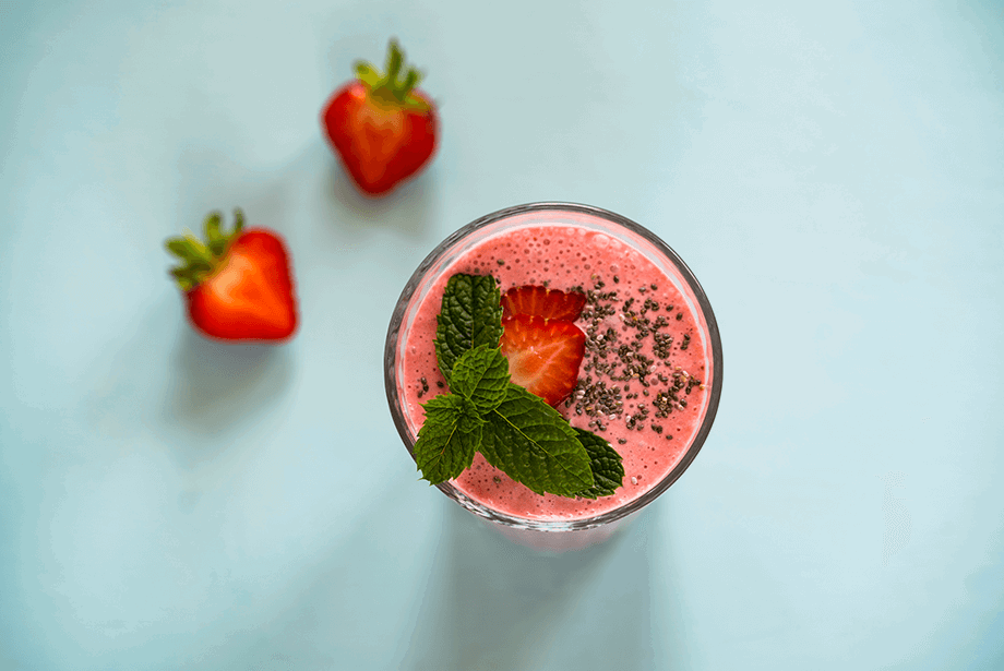 Strawberry smoothie using old fruit to reduce food waste across South Yorkshire