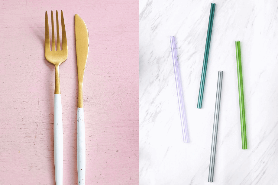 Using reusable straws and cutlery instead of disposable can help cut down our waste 