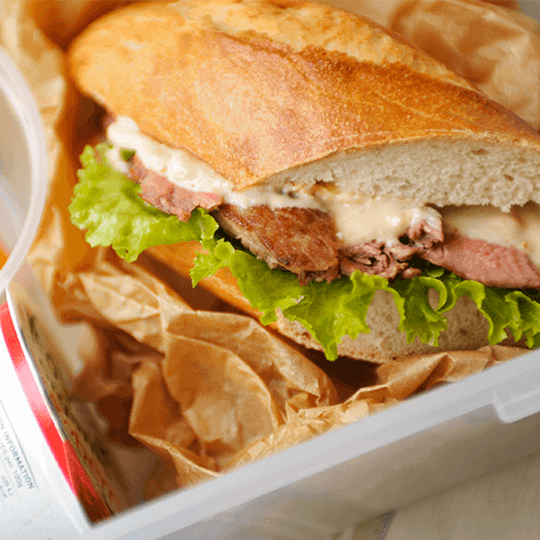 sandwich in lunch box 