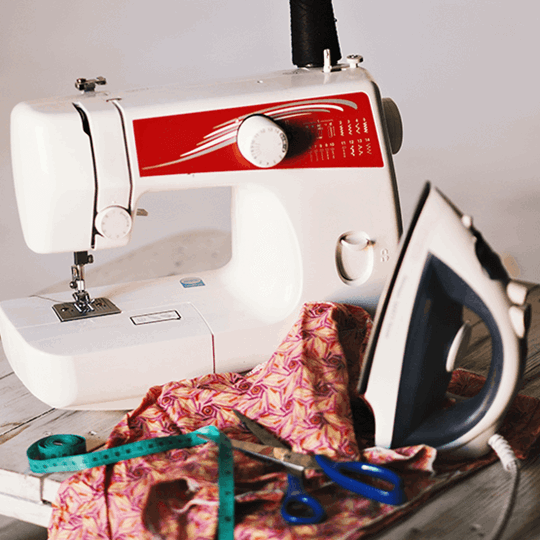 sewing machine and iron