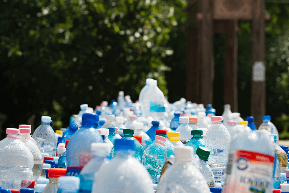 Plastic drinks bottles in our environment 