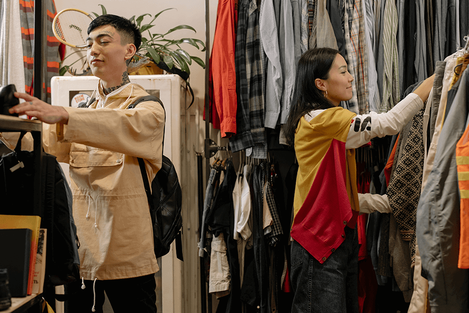 Shopping at charity shops for clothes is good for the planet
