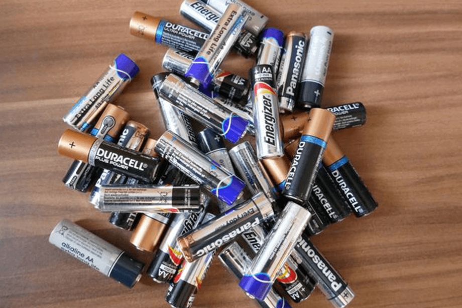 Pile of disposable batteries