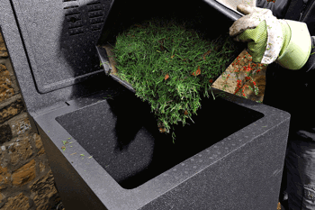 Grass clippings in a Hotbin composter