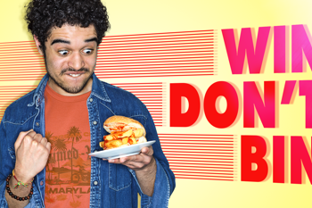 Man holding plate of food