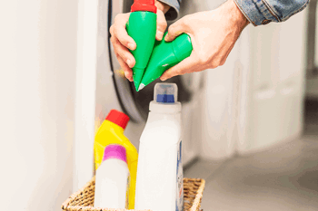 Plastic waste storage in a kitchen, 