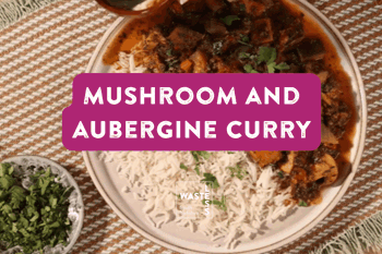 Mushroom and aubergine curry