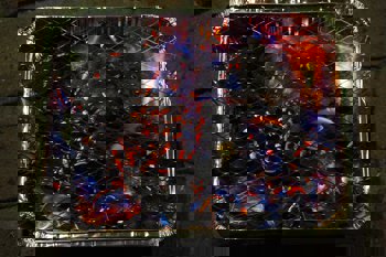 Disposable BBQ burning