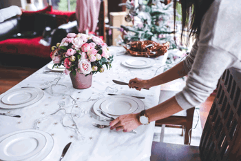 Christmas dinner at home