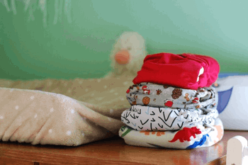 A set of reusable nappies 